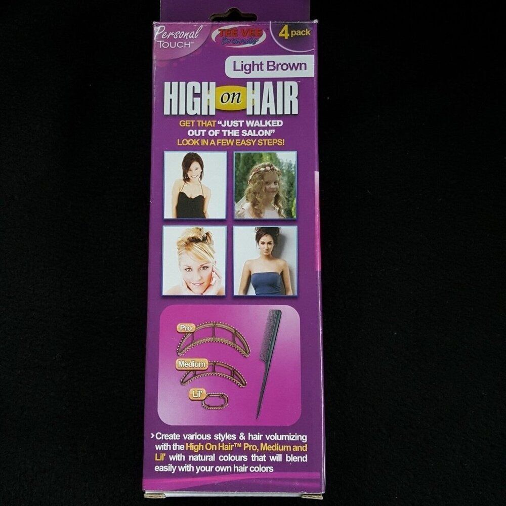Vintage Banana Clips High On Hair Light Brown Hair Tail Comb New